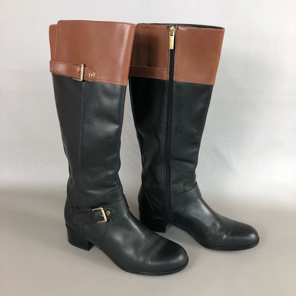 Bandolino Coppa Leather Knee High Riding Boots Size 8 - Picture 1 of 13